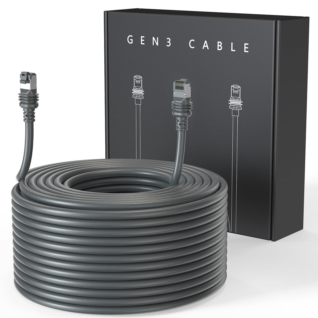 LUCMO 150FT/ 46M Starlink Gen 3 Cable 24AWG for Starlink Standard Generation 3, Replacement Extension Cable Waterproof Satellite Starlink Standard V3 (150FT)
