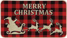 Load image into Gallery viewer, Christmas Decoration Door Mat Outdoor Indoor for Entrance - Red and Black
