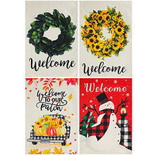 Load image into Gallery viewer, Seasonal Garden Flags 12×18 inch Set of 4
