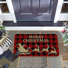 Load image into Gallery viewer, Christmas Decoration Door Mat Outdoor Indoor for Entrance - Red and Black
